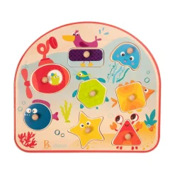 B. Toys B. Sea Treasures Wooden Peg Puzzle Clearance