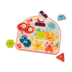 B. Toys B. Sea Treasures Wooden Peg Puzzle Clearance