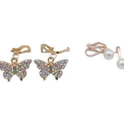 Great Pretenders Boutique Butterfly Clip On Earrings, 2 Sets Fashion