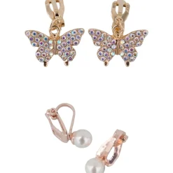 Great Pretenders Boutique Butterfly Clip On Earrings, 2 Sets Fashion