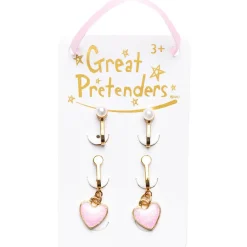 Great Pretenders Boutique Cute & Classy Clip on Earrings, 2 Sets New