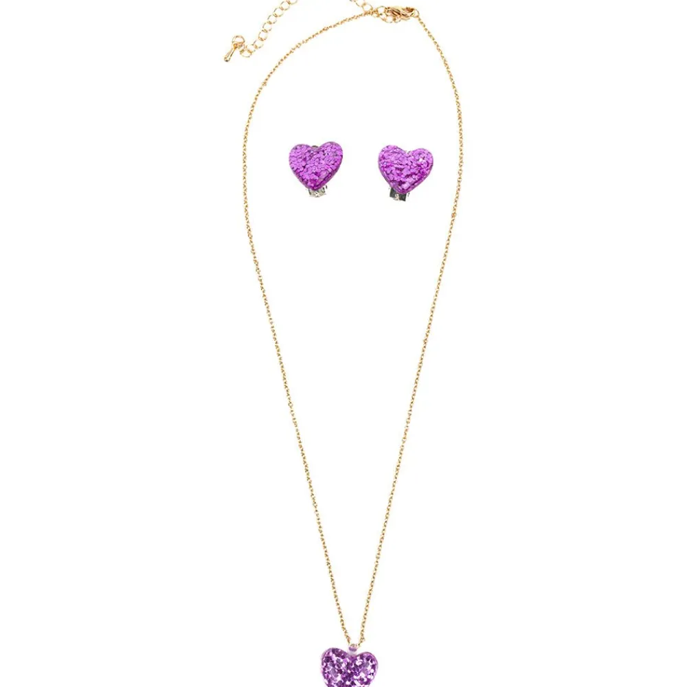Great Pretenders Boutique Glitter Hearts Clip On Earrings, Assorted Fashion