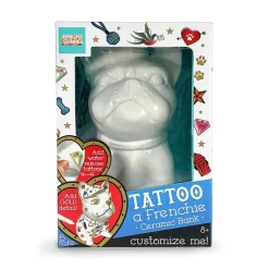 Bright Stripes Tattoo A Frenchie Ceramic Bank New