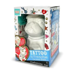 Bright Stripes Tattoo A Frenchie Ceramic Bank New
