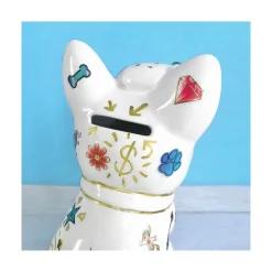 Bright Stripes Tattoo A Frenchie Ceramic Bank New