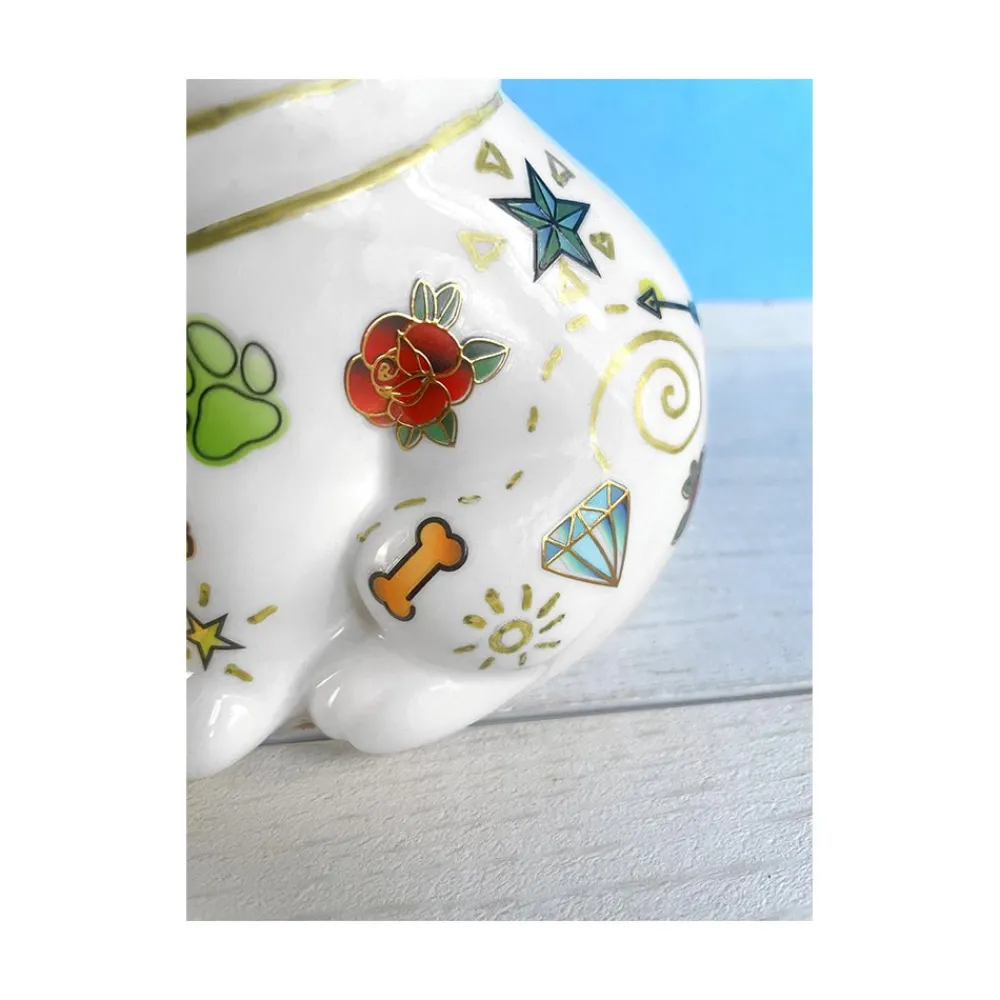 Bright Stripes Tattoo A Frenchie Ceramic Bank New