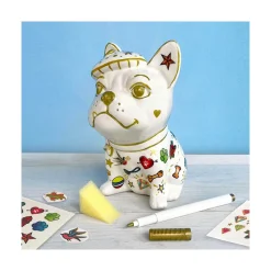 Bright Stripes Tattoo A Frenchie Ceramic Bank New