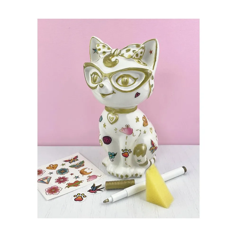 Bright Stripes Tattoo A Kitty Ceramic Bank Outlet