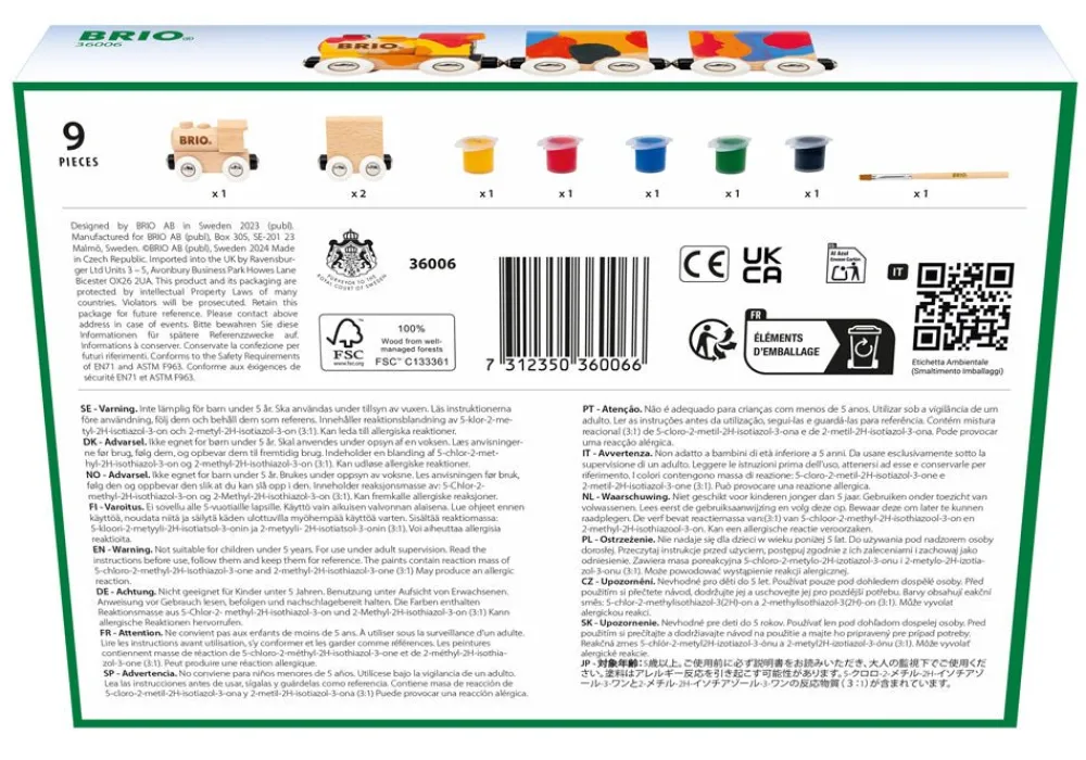 Ravensburger USA, Inc. BRIO Paint Train Hot