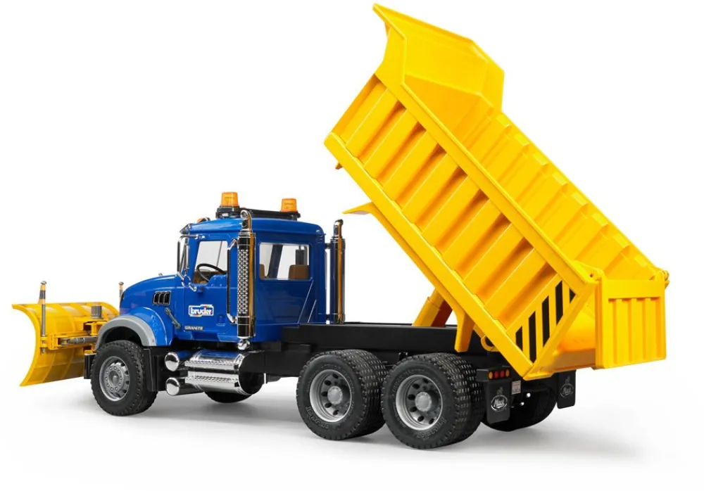 Bruder MACK Granite Dump Truck w/ Snow Plow Blade Hot