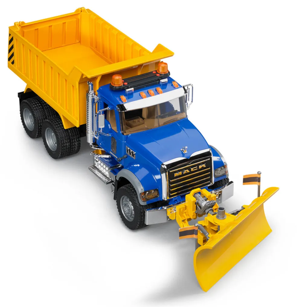Bruder MACK Granite Dump Truck w/ Snow Plow Blade Hot