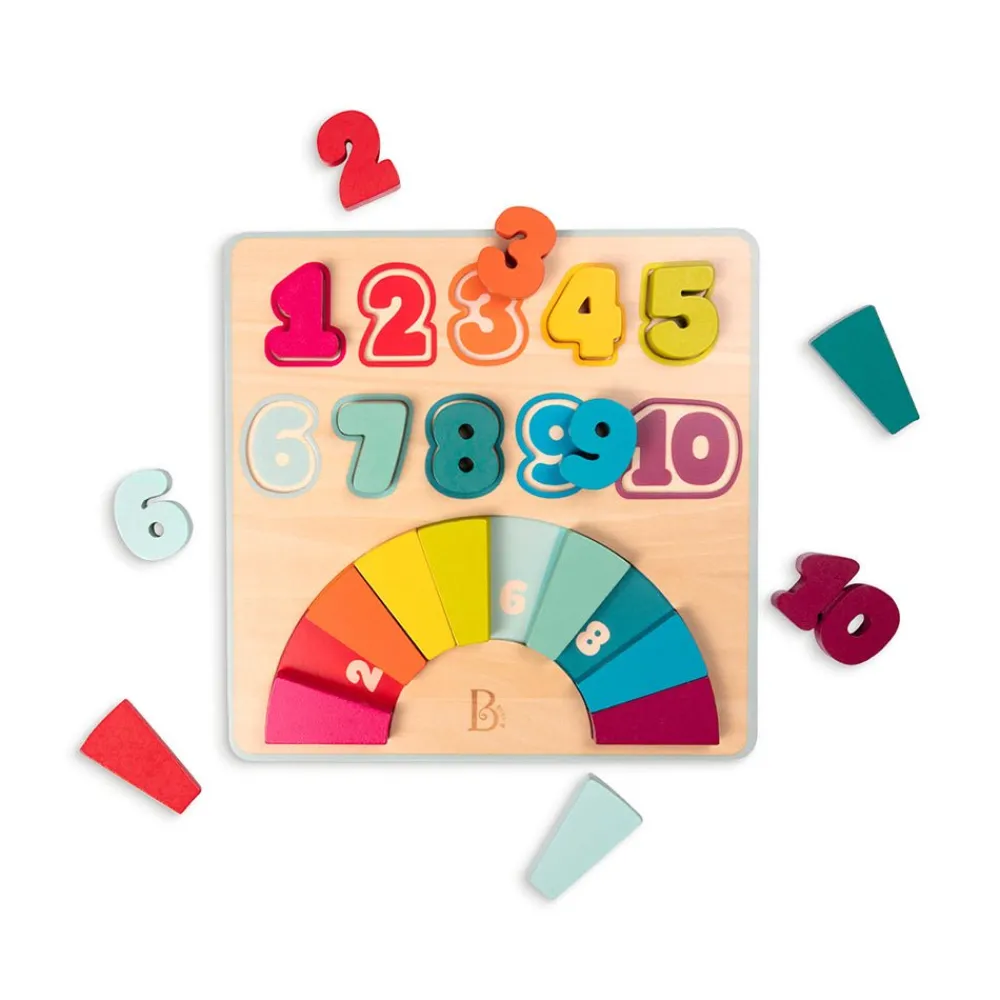 Branford Limited B.Toys Counting Rainbows Wooden Puzzle Clearance