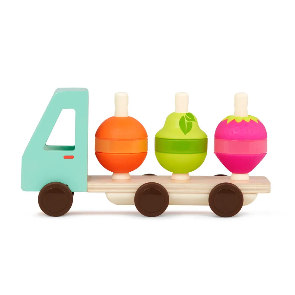 B. Toys B.Toys Wooden Fruit Truck Stacker Fashion