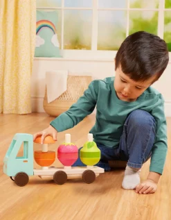 B. Toys B.Toys Wooden Fruit Truck Stacker Fashion