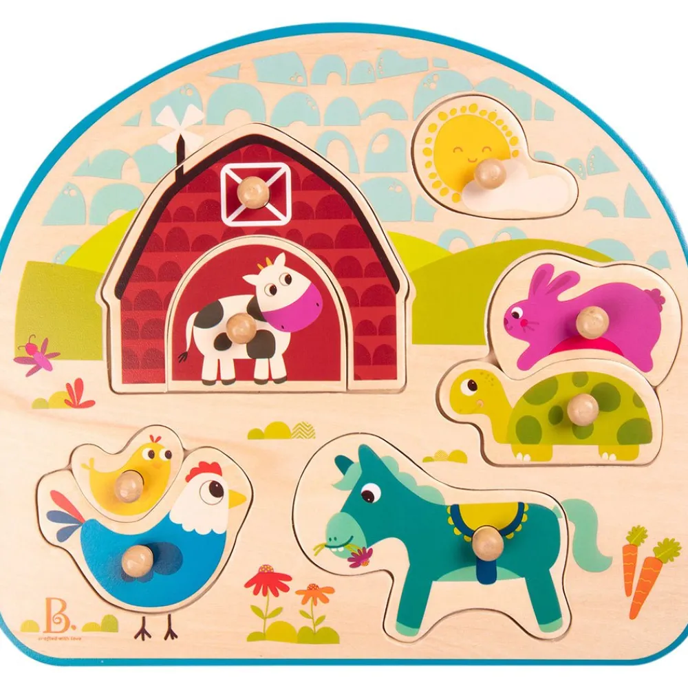 B. Toys B.Toys Wooden Puzzle Assortment New