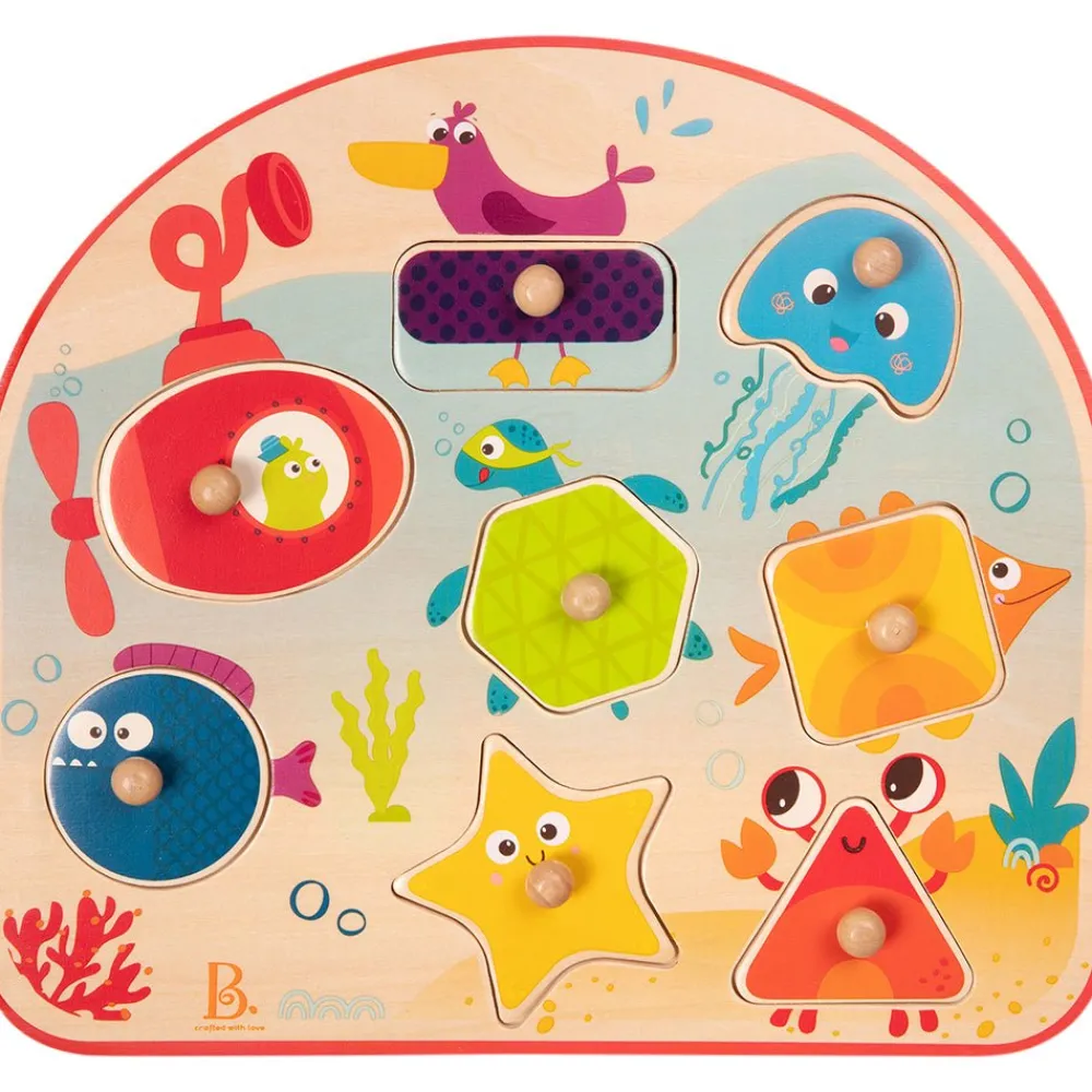 B. Toys B.Toys Wooden Puzzle Assortment New
