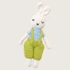 rise little earthling Bunny Rattle White Fashion