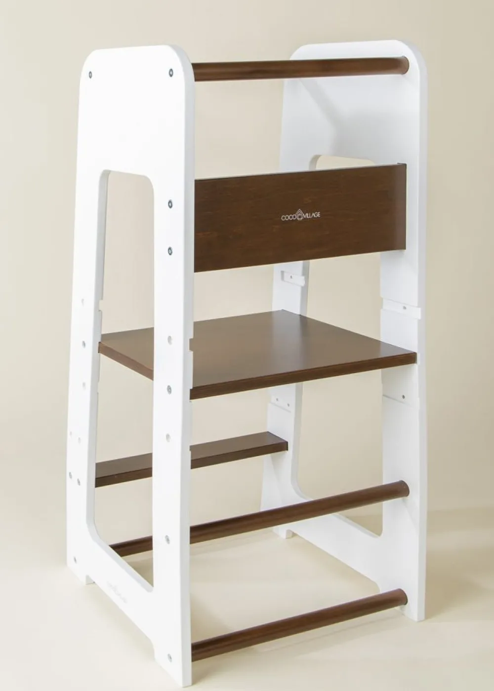 Coco Village Educational Tower - Walnut & White Online