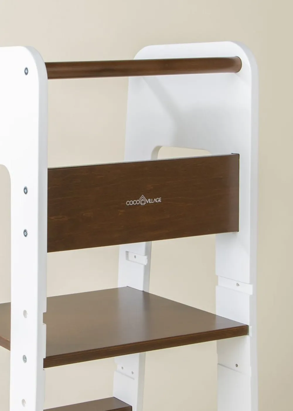 Coco Village Educational Tower - Walnut & White Online