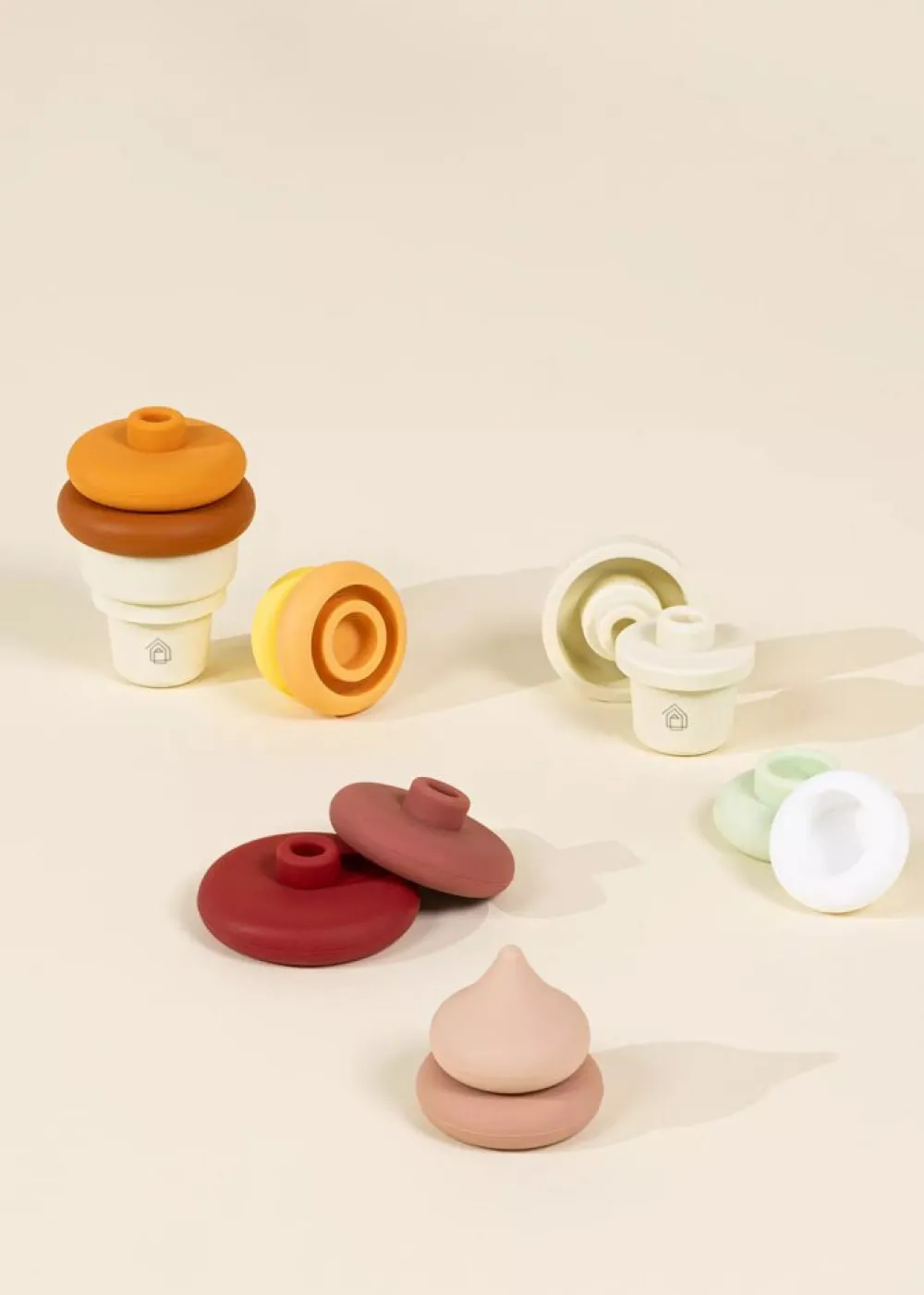 Coco Village 3 Sets of Silicone Stackable Ice Cream Cones 18 pcs Sale