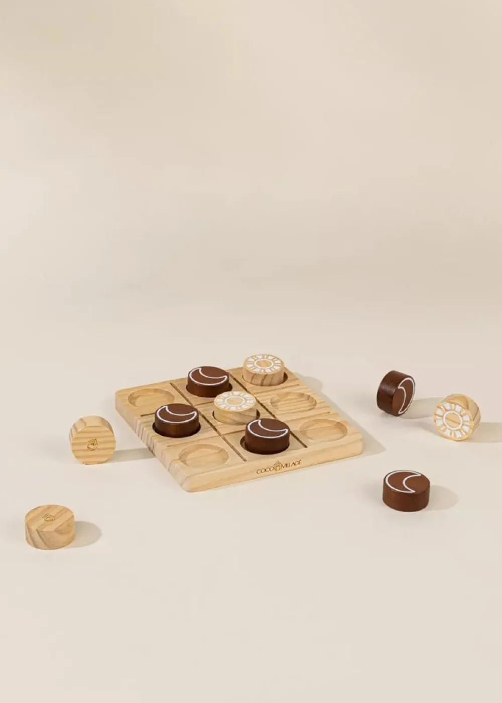 Coco Village Wooden Tic Tac Toe Playset New