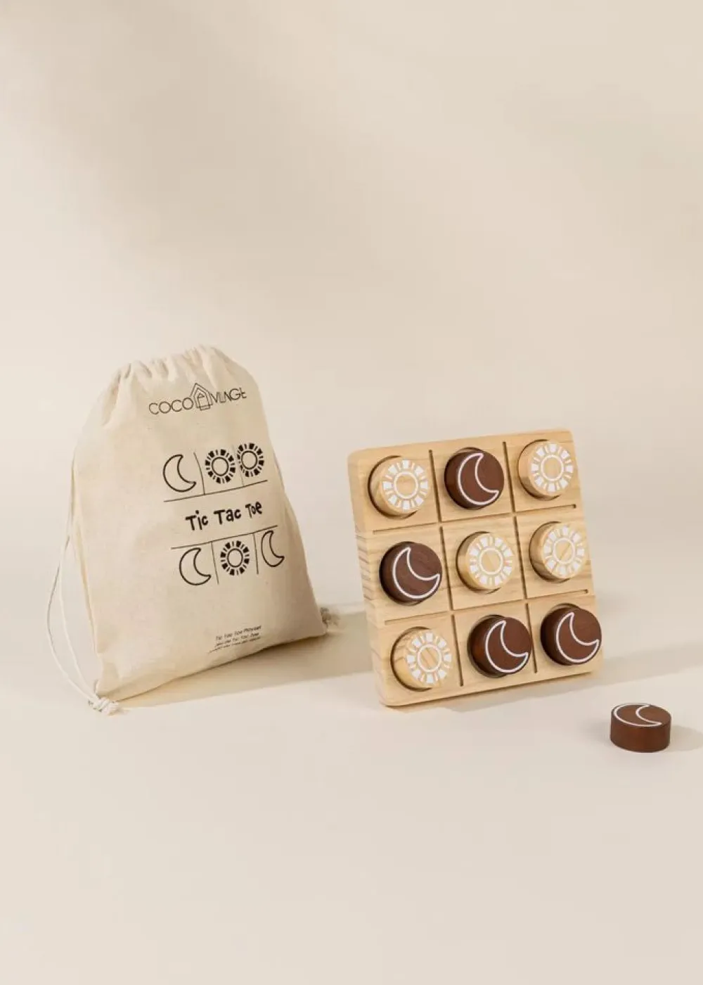 Coco Village Wooden Tic Tac Toe Playset New
