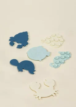 Shenzhen Wo Silicone Tech Co.,Ltd Coco Village Set of 6 Silicone Mini Bath Suction Toys Best