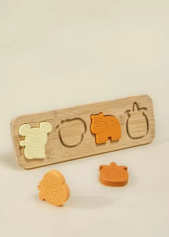 Shenzhen Wo Silicone Tech Co.,Ltd Coco Village Silicone Puzzle on Wooden Plate - Jungle Discount