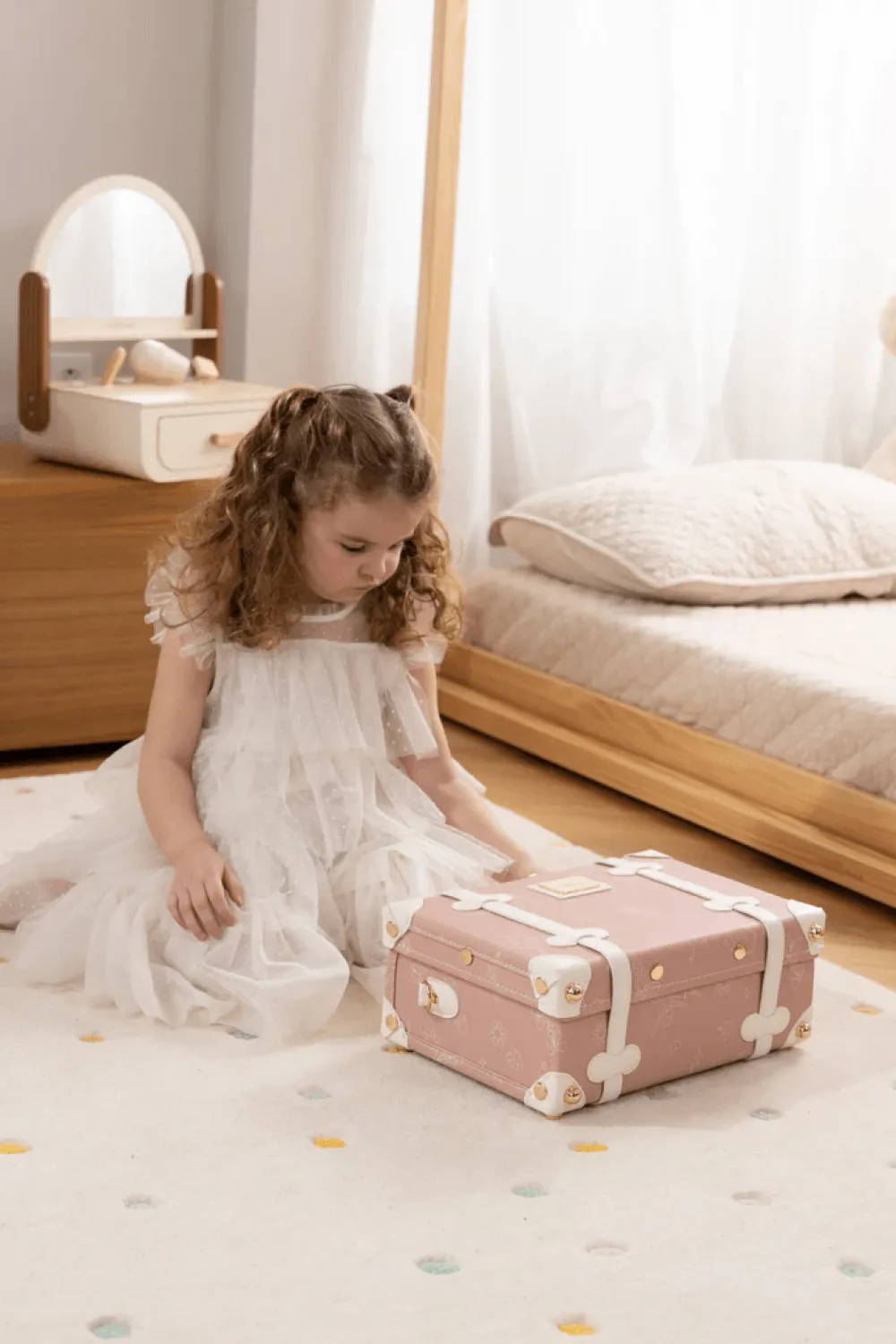 Coco Village Vegan Leather Play Suitcase - Ballerina Hot