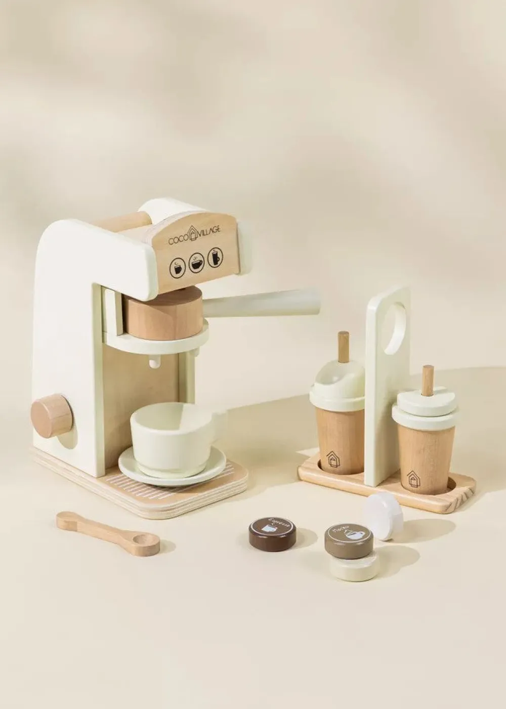 Ningbo Fecda Toys Co., Ltd Coco Village Wooden Coffee Maker Set Hot