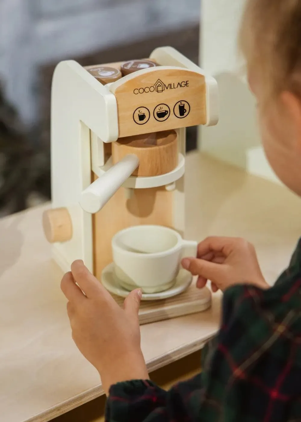 Ningbo Fecda Toys Co., Ltd Coco Village Wooden Coffee Maker Set Hot