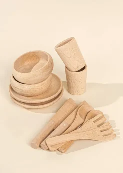 Ningbo Fecda Toys Co., Ltd Coco Village Wooden Dinnerware Playset (12 Pcs) Hot