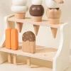 Ningbo Fecda Toys Co., Ltd Coco Village Wooden Ice Cream Stand and Accessories New