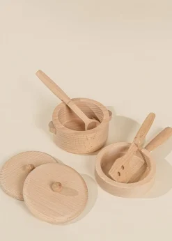 Ningbo Fecda Toys Co., Ltd Coco Village Wooden Pots and Pans Playset (6 Pcs) Outlet