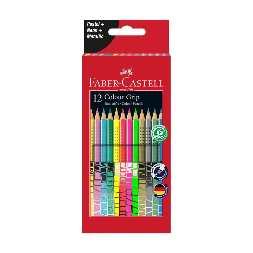Faber-Castell Colour Grip Colour Pencil Carboard Set of 12 customer Hot