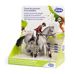 PAPO INTERNATIONAL INC. Competition Horse with Rider in Red Fashion