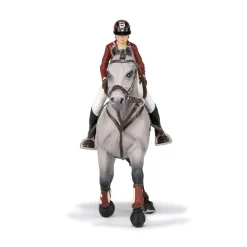 PAPO INTERNATIONAL INC. Competition Horse with Rider in Red Fashion
