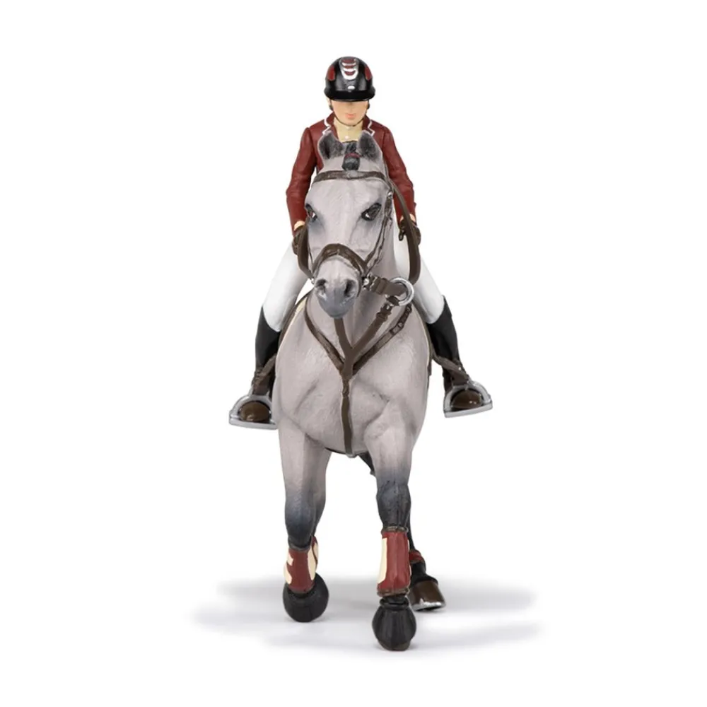 PAPO INTERNATIONAL INC. Competition Horse with Rider in Red Fashion