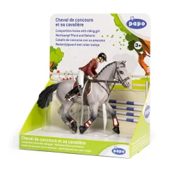 PAPO INTERNATIONAL INC. Competition Horse with Rider in Red Fashion