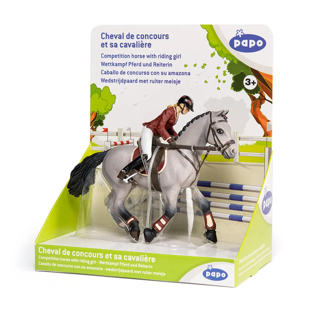 PAPO INTERNATIONAL INC. Competition Horse with Rider in Red Fashion