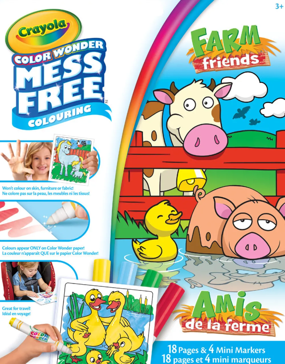 Crayola Color Wonder Mess-Free Colouring Pages & Mini Markers, Farm Friends Discount