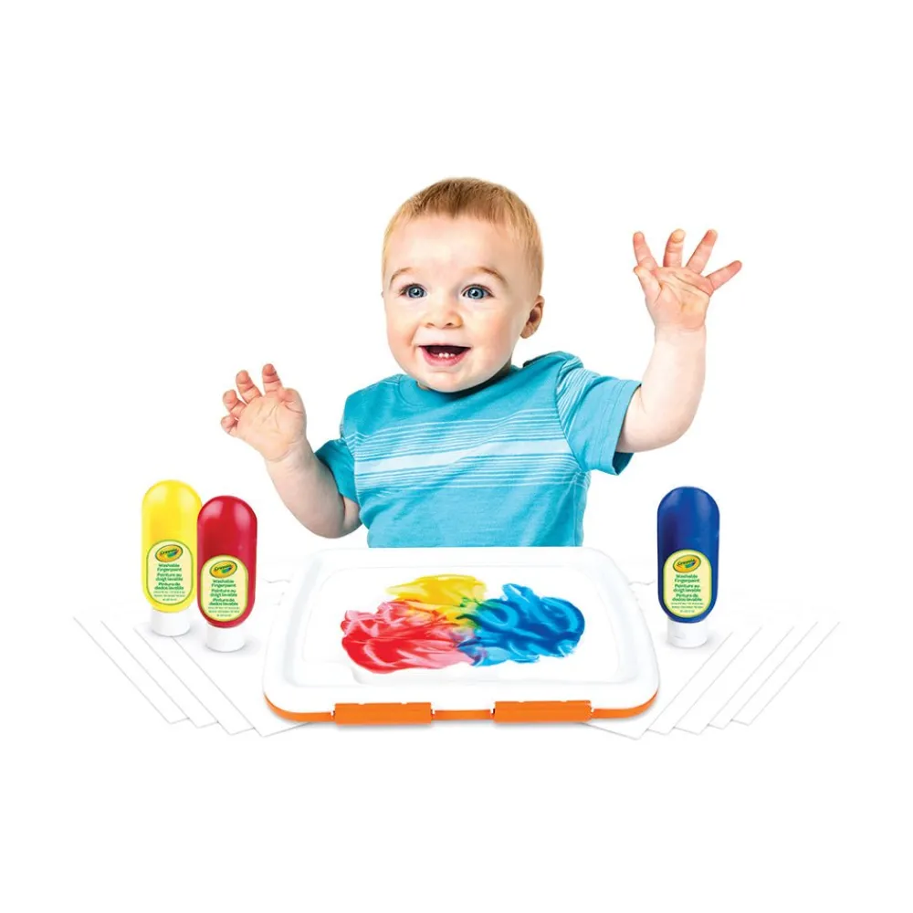 Crayola Easy-Clean Fingerpaint Set Hot