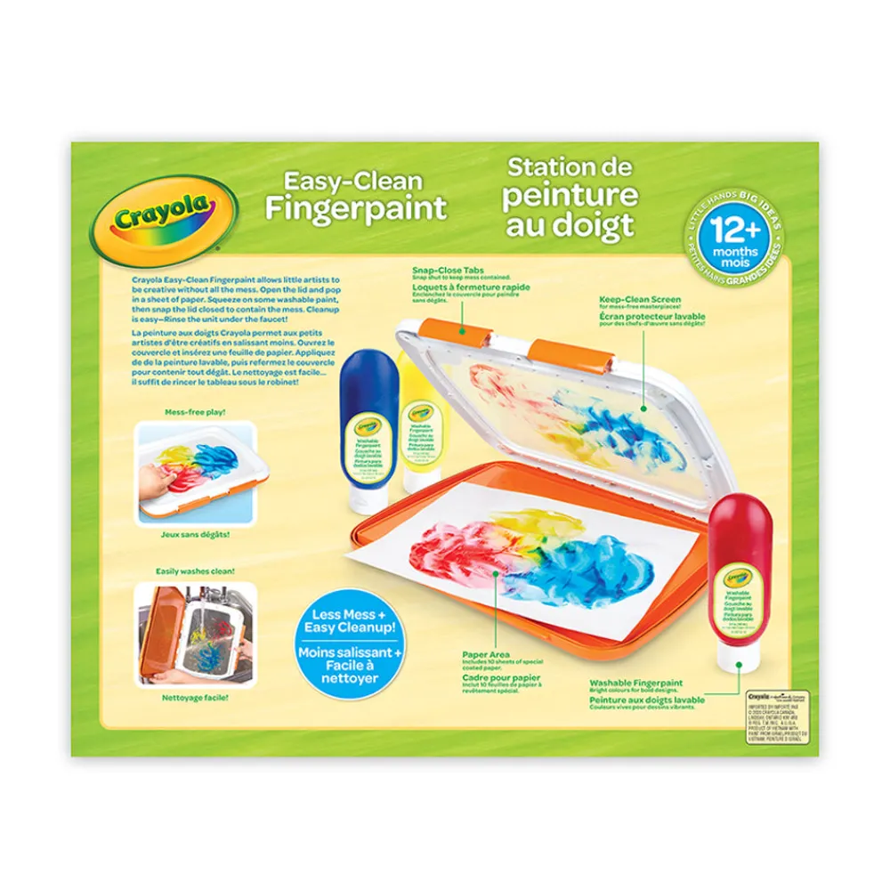 Crayola Easy-Clean Fingerpaint Set Hot