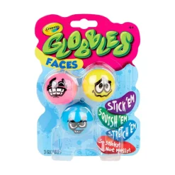 Crayola Globbles Faces Squeeze Balls 3pk Assorted Clearance