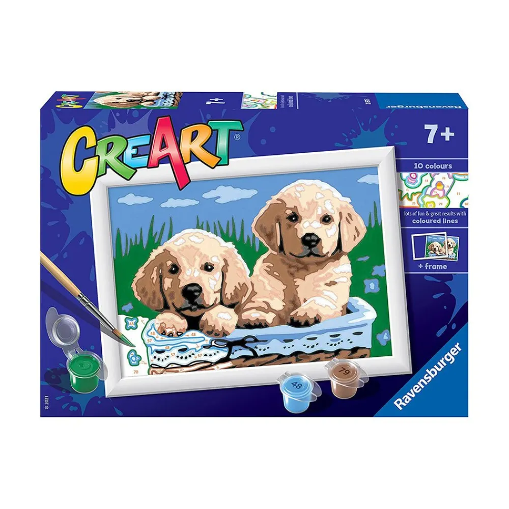 CreART Cute Puppies Painting by Numbers 5x7" Clearance
