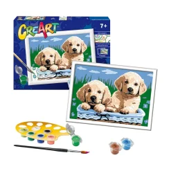 CreART Cute Puppies Painting by Numbers 5x7" Clearance