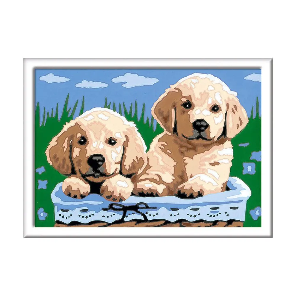 CreART Cute Puppies Painting by Numbers 5x7" Clearance