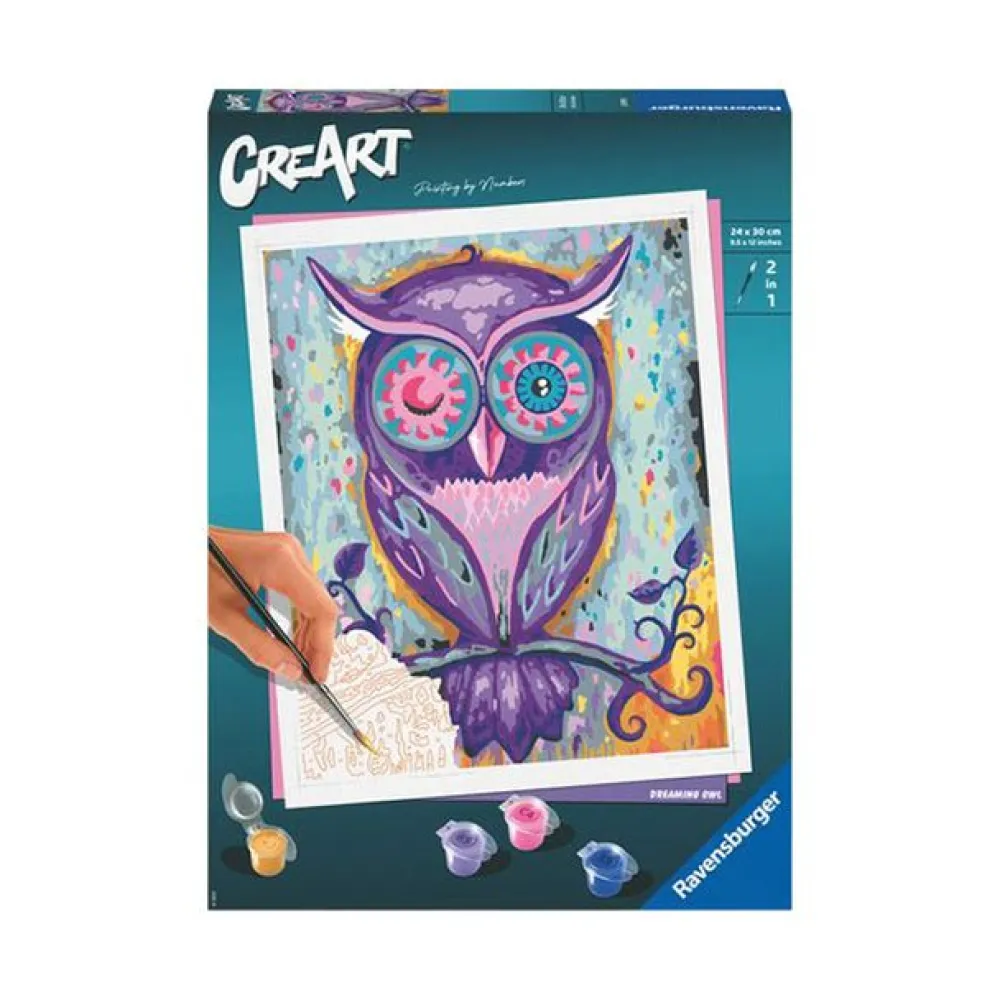 CreART Dreaming Owl Painting by Numbers 9.5x12" Outlet