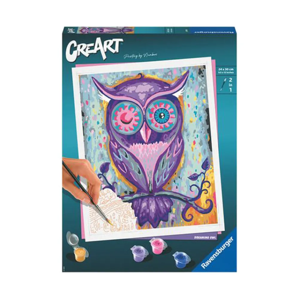 CreART Dreaming Owl Painting by Numbers 9.5x12" Outlet