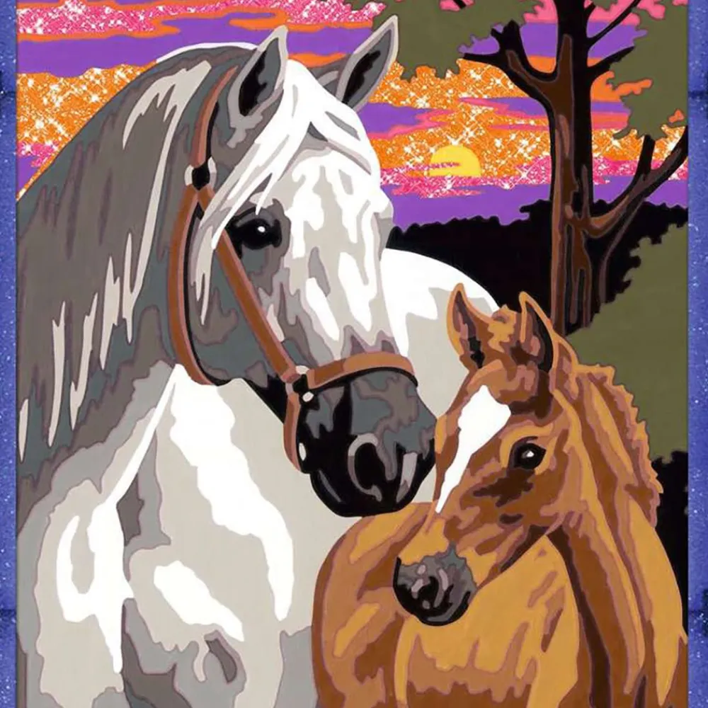 CreART : Sunset Horses Painting by Numbers 7x9" Outlet